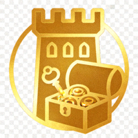 寻宝黄金城官方网站LOGO，图标由金色问号和古城门轮廓组成，极具探险风格